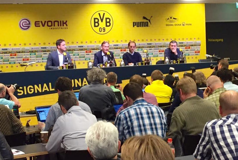 Tuchel at the press conference Tuchel at the press conference