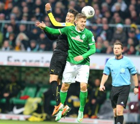 Sahin fights for the header