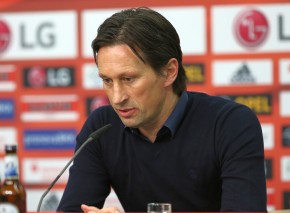 Leverkusens Trainer Schmidt in der PK Leverkusens Trainer Schmidt in der PK