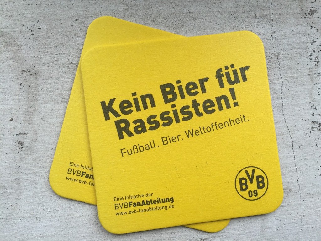 “Kein Bier für Rassisten” – BVB | Fan- und Förderabteilung startet neue Initiative