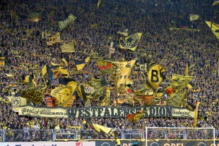 Fahnenintro auf der Südtribüne
