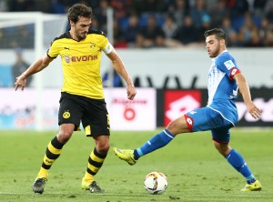 Szene Hummels gegen Volland